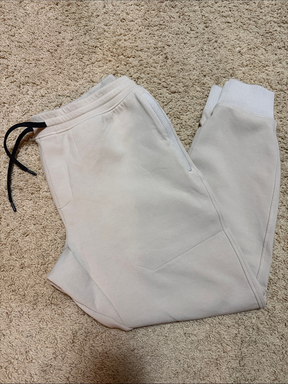 Men’s XL Cream Cozy Jogger Pants